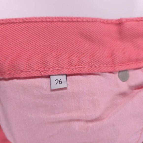 NWT BOYISH The Toby Straight Jeans Pretty Pink Tapered High Waist Button Fly 26 - Picture 9 of 16